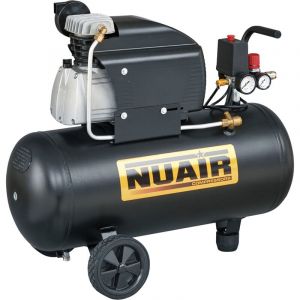 Fini - nuair - Compresseur à piston lubrifié 2 cv 50 litres 230 Vca - 131000NU - Ce produit de marque nuair est neuf.