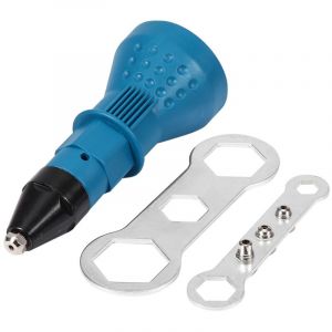 Jeffergarden Riveteuse Electrique, Pistolet &agrave; Rivets, Adaptateur Riveteuse en Acier Inoxydable Pistolet &agrave; Riveter &eacute;lectrique Rivetage Outil