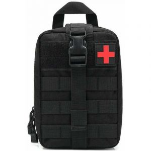 Trousse de premiers secours, trousse de survie, trousse de premiers secours, trousse m&eacute;dicale d'urgence de camping en milieu de travail noire (vide),
