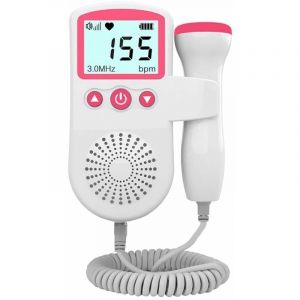 Moniteur de fréquence cardiaque Doppler fœtal pour bébé pour grossesse 50-230 BPM Plage de mesure 3 MHz Détecteur de fréquence cardiaque fœtale avec