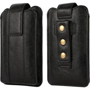 Pochette Ceinture Cuir pour T&eacute;l&eacute;phone Portable, Sac de Ceinture Smartphone Homme, Vertical Cuir Ceinture Clip Sacoche Etui Telephone Portable Sac