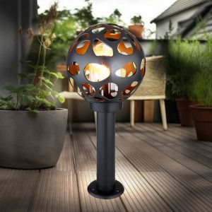 Globo - Lampadaire lampadaire extérieur boule de lampe de jardin en acier inoxydable extérieur avec électricité, trou en aluminium design anthracite,