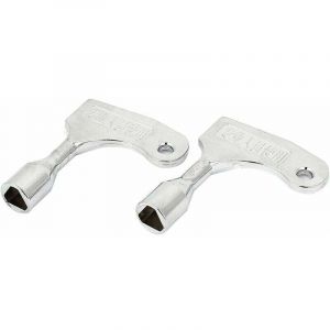 Lot de 2 cl&eacute;s triangle pour ouverture rapide d&rsquo;urgence d&rsquo;ascenseur, pour serrure de 9 mm