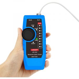 Kit Complet Testeur de C&acirc;ble NOYAFA NF-810 - pour RJ11/RJ45/CAT5-CAT6, Traceur, Test POE/TEL avec LED et Sac