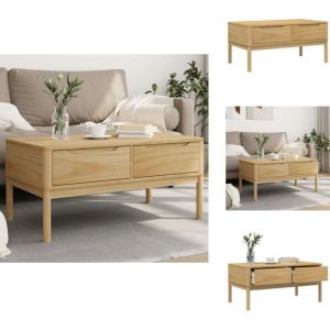 Vidaxl - Table basse floro cire marron 99x55,5x45 cm bois massif de pin - Table Basse Design Moderne - Table Basse Bois Massif - Table Basse
