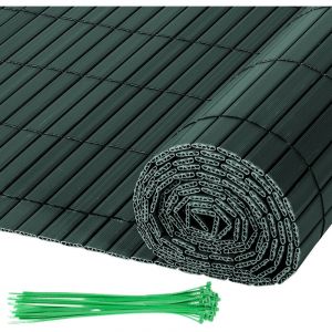 Canisse en pvc pour le jardin, Balcon clôture brise-vent, Balcon ou terrasse Double face, Occultant Cloture, Vert 80 x 300cm - Swanew
