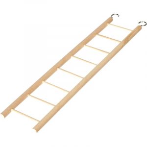 Chelle Doiseau en Bois &agrave; 8 Marches Escaliers de Balan&ccedil;oire Perroquet &Eacute;chelle de Perroquets Fournitures pour Animaux de Compagnie Jouet Doiseau