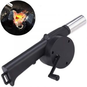 Lntyq - Mini souffleur d'air Manuel Portable 9.6in / 24.5cm Soufflet Manuel à manivelle pour Barbecue feu Soufflet Cuisine extérieure Pique-Nique