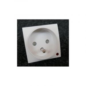 Schneider Electric - Prise de courant 16A Rotoclip lumineux blanc polaire m&eacute;canisme 45x45mm sans support ni plaque altira