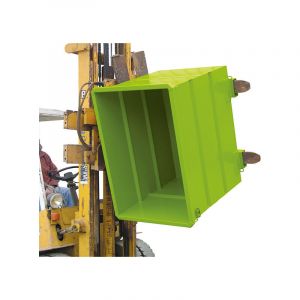 Benne &agrave; d&eacute;chet &agrave; t&ecirc;te rotative pour chariot &eacute;l&eacute;vateur - Capacit&eacute; 1000 litres- Charge max 1200kg - BRP10121