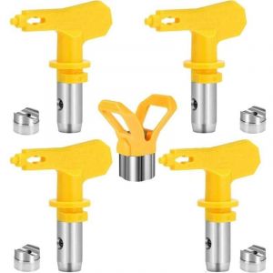 Ensemble de 4 buses de pistolet &agrave; peinture, buses r&eacute;versibles pour pistolet &agrave; peinture airless (209, 415, 519, 619)