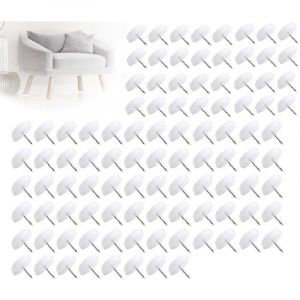 100 PCS Patin Chaise Glisse, Patins Chaise a Clouer pour Meubles pour Chaises Anti Bruit Tampon Pied de Chaise Patin Chaise &agrave; Clouer
