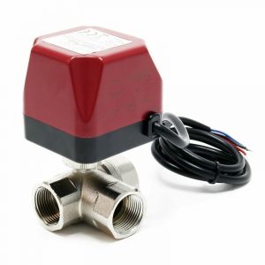 Vanne 3 voies motoris&eacute;e motovanne &eacute;lectrovanne zone DN20 26.9 mm (3/4') 220vac