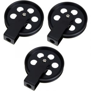 3 Pi&egrave;ces Accessoires D'&eacute;clairage Poulie De Montage Mural Poulie De Grange Poulie De Suspension Murale Poulie &agrave; C&acirc;ble Poulie De Roue De Corde Fer Forg&eacute;