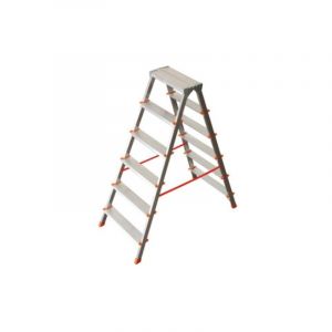 Facal - E'chelle de monte'e double 6 marches antide'rapantes e'chelle en aluminium / ou tabouret domestique fabrique' en Italie