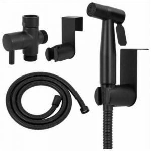 Douchette Toilette,Douchette WC Kit Complet Noir,Kit Douchette WC,Pulv&eacute;risateur Pour l'hygi&egrave;ne Personnelle Quotidienne, 700g