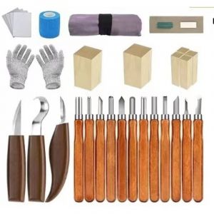 28PCS Ciseaux à Bois, Couteau Sculpture Bois, Outils Sculpture Sur Bois, Kit Sculpture Bois, diy Outils de Sculpture, Ciseaux Bois Outils De