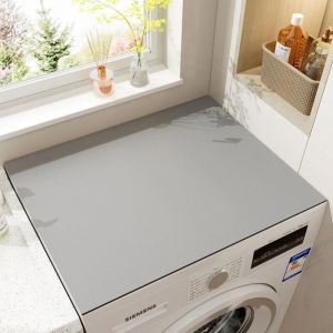 Housse de protection pour lave-linge et s&egrave;che-linge, coussin antid&eacute;rapant en terre de diatom&eacute;es, protection pour lave-linge de cuisine/maison,