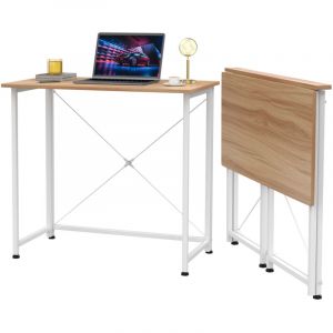 Skecten - Bureau Pliable, Table Ordinateur Pliable, Bureau Pliable Petit Espace, Table Bureau Pliante pour la Maison et Le Bureau, 80x45x75cm,