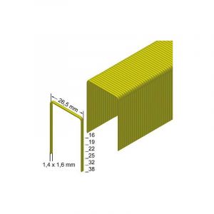 Prebena - Agrafes type ws 19 mm, zingu&eacute;es-r&eacute;sin&eacute;es, cond. 10 800 pcs