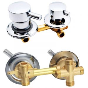 3 voies en Voies Mitigeur Robinets de douche , laiton 10 cm , mitigeur d'eau chaude et froide , inverseur G1/2' , commande par interrupteur , pour
