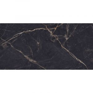 Mexen Eminet &Eacute;chantillon de carreau de gr&egrave;s c&eacute;rame &eacute;maill&eacute; rectifi&eacute; noir, carreau de sol et mural, haute brillance