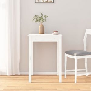 Design In - Table à manger,Table de salle à manger Blanc 55x55x75 cm Bois massif de pin CFW53025