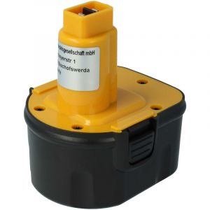 Vhbw - 1x Batterie remplacement pour Black & Decker A9274, A9252, A927, A9266, CD231K, CD231, A9275, cd pour outil électrique (2000 mAh, NiMH, 12 v)