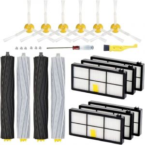 Kit d'accessoires pour iRobot Roomba 981 971 960 966 980 985 805 860 870 871 880 890 Pièces de Rechange pour aspirateur Robot 26 Pack extracteurs et