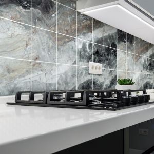 Sticker Mural Carrelage adh&eacute;sif Cuisine Salle de Bain - 30 stickers carrelages marbre d'amora - 30stickers15x15cm