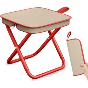Tabouret de Camping Pliant, 27cm Chaise Pliante Portable,Tabouret de Pêche Pliant Léger, Siège de Camping Portable pour Jardin, Plage, Randonnée,
