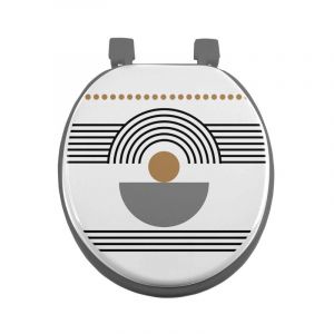 Abattant wc Imprimé 'Memphis' 47cm Blanc