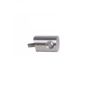 Deco Fer Forge - qualite francaise] - Connecteur en applique intermediaire pour câble Ø4mm Fixation sur tube Ø42,4mm - à visser - Inox 316