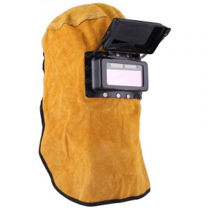 Gistuch - Casque de Soudeur en Cuir, Masque de Protection Respirant, Masque de Soudeur avec Verre de Sécurité