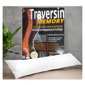 Traversin 160 cm M&eacute;moire de Forme - Confort Ferme, Housse Matelass&eacute;e