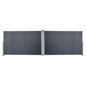 Einfeben - Auvent latéral Paravent extérieur Brise Vue rétractable pour Jardin Store latéral Balcon terrasse gris 180x600cm