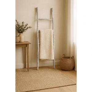 Porte-serviettes échelle en bois moderne salle de bain au sol mur décoratif Porte-serviettes échelle sur pied Porte-objet vase