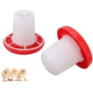 Kit de Mangeoire et Abreuvoir pour Poussins Mangeoire pour Volaille Fontaine de Volaille en Plastique Abreuvoir de Volaille
