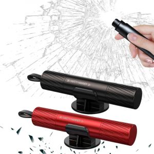 Brise Vitre Coupe Ceinture 2 en 1, Marteau Brise Vitre Voiture, Coupe Ceinture de S&eacute;curit&eacute; et Brise Vitre, Outil d'&eacute;vacuation avec d'urgence Marteau