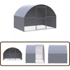 Poulailler d'ext&eacute;rieur 3x2x2 m Acier galvanis&eacute; - Poulailler Ext&eacute;rieur - Abri Pour Oiseaux - Coop Pour Poules - Poulailler En M&eacute;tal - Poulailler