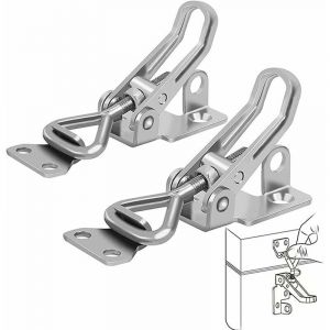 Loquet Bascule Acier Inoxydable, 2 Pièces Loquet à Bascule Métal, Fermeture Levier, Pas de Rouille, Fixation Solide, Pince Loquet Loquet Bascule,