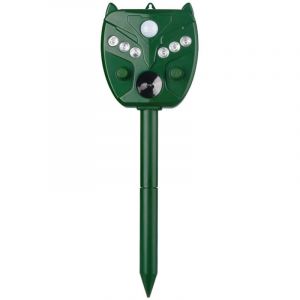 Repulsif Ultrason Chat Solaire, 5 Modes R&eacute;pulsif Chat Ultrason Exterieur, R&eacute;pulsif Solaire Contre Les Campagnols, Charge USB R&eacute;pulsif &agrave; Ultrasons