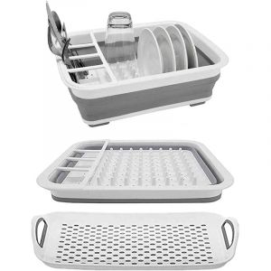 Ensemble &eacute;gouttoir &agrave; vaisselle pliable et &eacute;gouttoir &agrave; vaisselle pliable &Eacute;gouttoir &agrave; vaisselle portable Organisateur de vaisselle &Eacute;gouttoir &agrave;