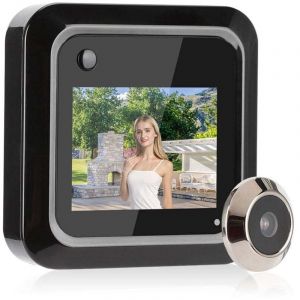 Judas de visionneuse de porte, visionneuse de porte &agrave; piles, appartement HD de s&eacute;curit&eacute; grand angle de 145&deg; pour la maison