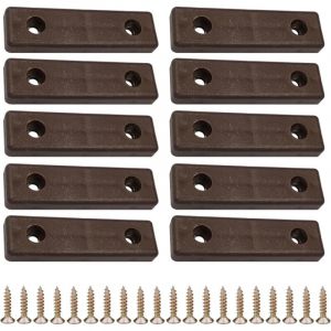 Cyclingcolors - 10x Patin mini 50x14mm à visser en plastique Glisseur Cale Entretoise Murale Sol Pied Meuble Table Chaise Parquet Protection, marron
