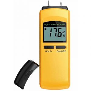 Humidit&eacute; Compteur Humidim&egrave;tre Num&eacute;rique 4 Broches Testeur d'Humidit&eacute; D&eacute;tecteur d'Humidit&eacute; Mesure de l'Humidit&eacute; pour Mur en Bois B&eacute;ton Pl&acirc;tre Brique
