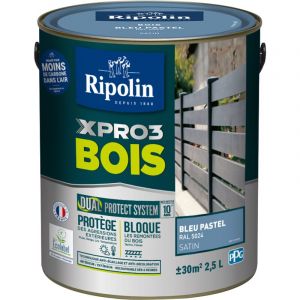 Ripolin - Peinture pour Bois Intérieur et Extérieur - Satin - 2,5L - bleu pastel ral 5024