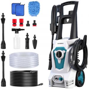 Nettoyeur haute pression &eacute;lectrique 125 Bar brushles,AC220V/50HZ,D&eacute;bit : 390 l/h, Poids : 5.3 kg, Pistolet Haute Pression, Rotabuse, Lance, Home Kit