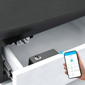 Applicable Smart Serrure de Tiroir, RFID &eacute;lectronique, Pour Armoires de Cuisine, de Meubles, avec application NFC, Serrure de Bo&icirc;te aux Lettres,