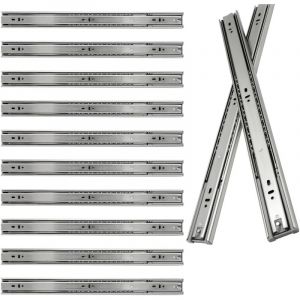 TolleTour 1-10 paire Glissi&egrave;res de tiroirs. Glissi&egrave;res Pour Tiroirs &agrave; Roulement &agrave; Billes Fermeture Amortie et Silencieuse. 35kg/45kg 300mm